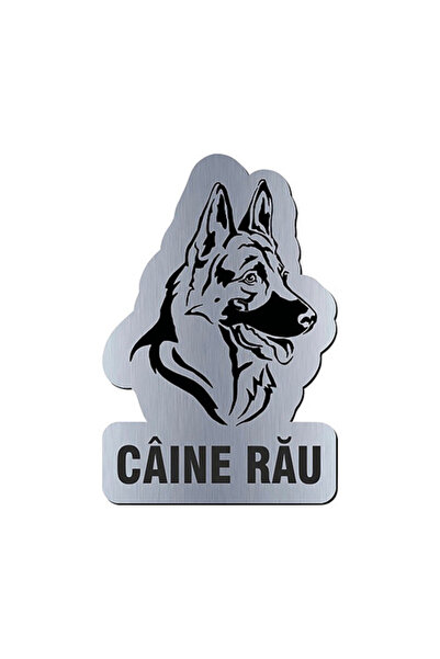 OEM Предупредителен знак  "Лошо куче ", сребрист