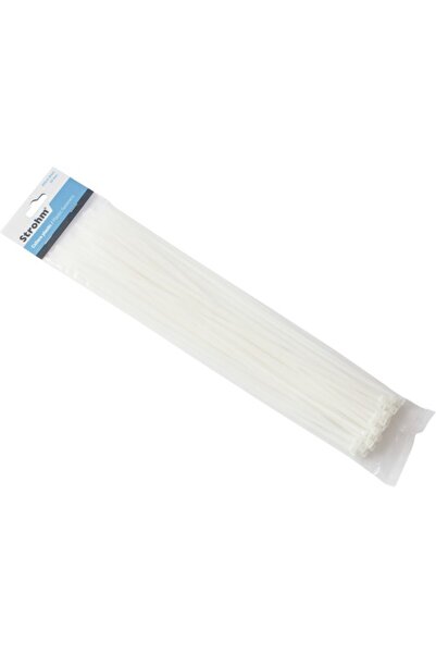 OEM Colier plastic/șoricei prindere Strohm 4,8x400 mm, pachet 50 bucăți, alb