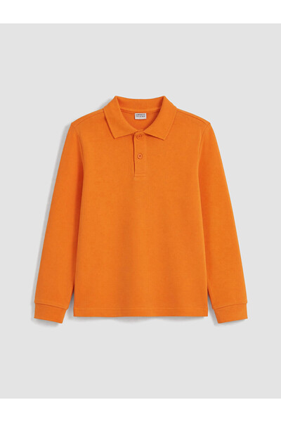 LC Waikiki Lcw Kids Orange Polo Neck Boy's T-Shirt
