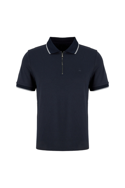 BROOKS BROTHERS Lacivert Erkek Logo Baskılı T-Shirt