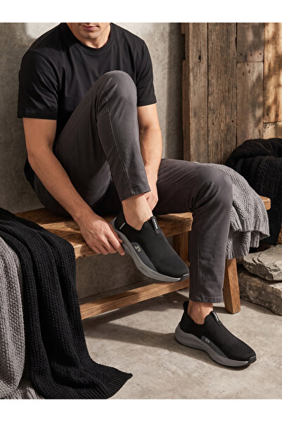 Finelook Jumper Slip-On Knit Sneakers for Men | Structured Grey Sole | Lightw...