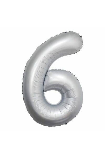 OEM Balon număr din folie, 102cm, Alb satinat