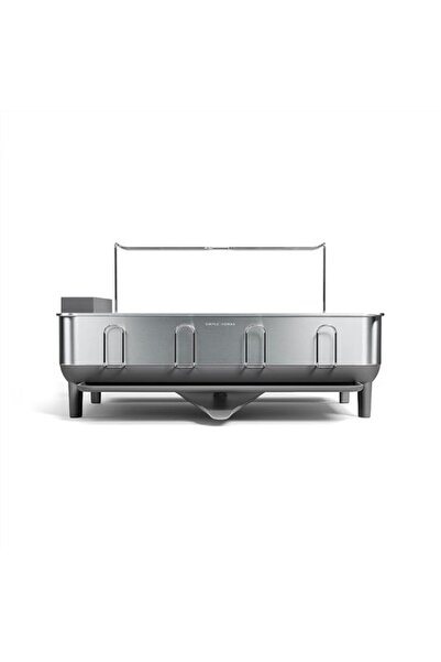 Simplehuman فوهة تجفيف دوارة للمطبخ مع إطار فولاذي، رف أطباق مقاوم للبصمات من...