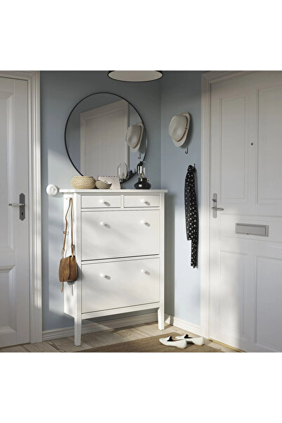 IKEA GULLABERG ayakkabı dolabı, beyaz, 88x30x122 cm, 2 bölmeli akdenizshop