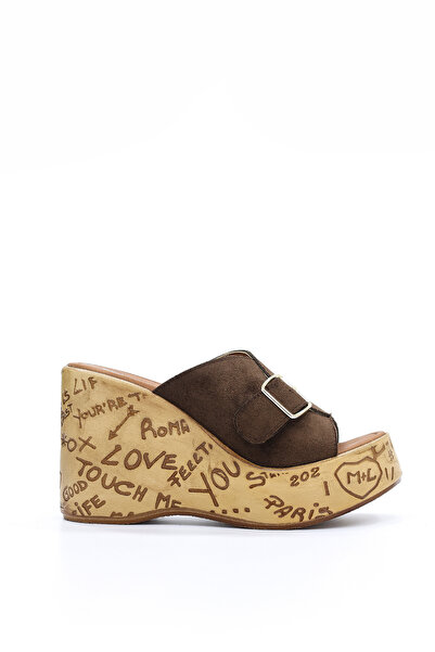 kajal ayakkabı Mnrs 1011 Buckle Detailed Padded Sole Slippers