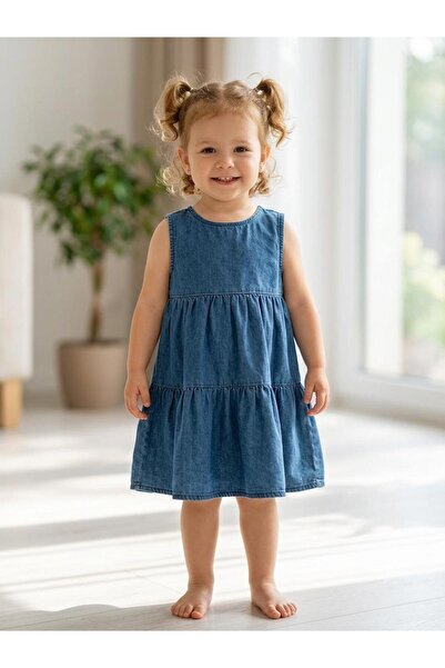 Ugly Duck 01-05 Years Denim Dress - Denim Blue
