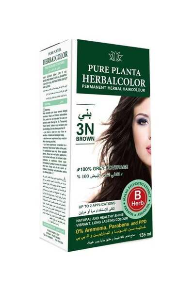 PURE PLANTA Pure Planta Permanent Herbal Hair Color 3N Brown 135ml