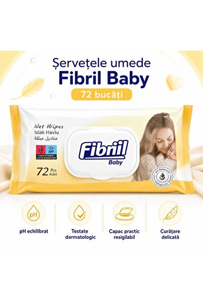 Fibril Baby șervețele umede pentru bebeluși, 72 bucăți