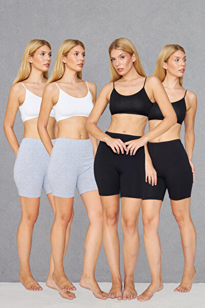 Lantliv 4 Pieces Mixed (Black,Gray) Combed Cotton 95% Cotton 5% Lycra Comfort...