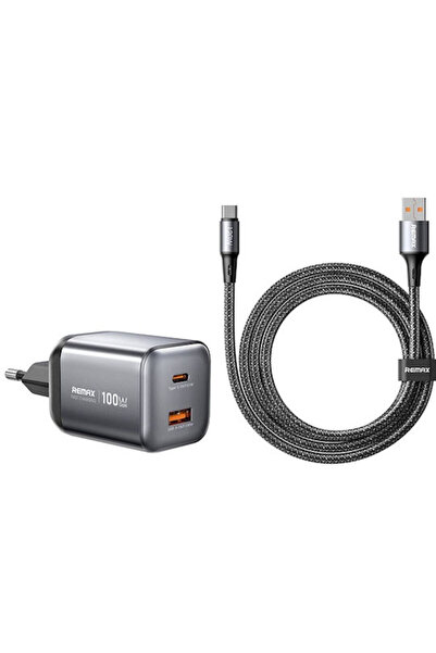 Remax Φορτιστής GaN με θύρα USB-C και καλώδιο USB-C σε USB-C, Παροχή ισχύος 1...