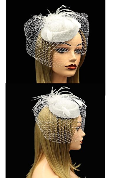 bba new trend vualet, nikah şapkası, gelin şapkası, fascinator, tüllü şapka, ...