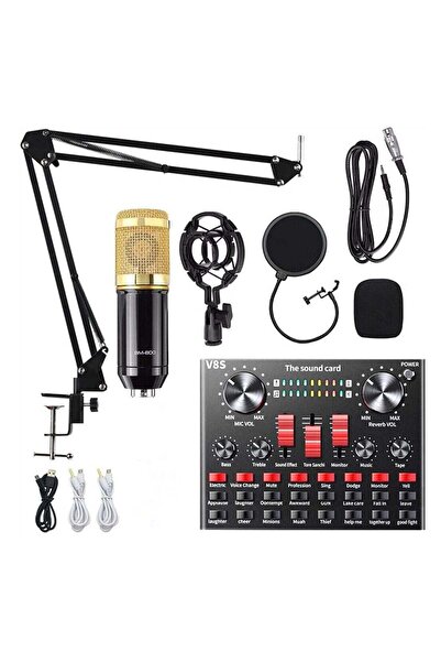 ELTRAZONE Professional Condenser Microphone With V8S Live Sound Card And Stud...
