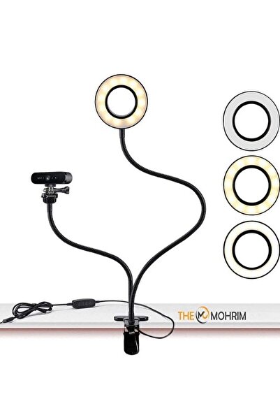 ELTERAZONE Professional Selfie Ring Light and Cell Phone Holder Stand for Liv...