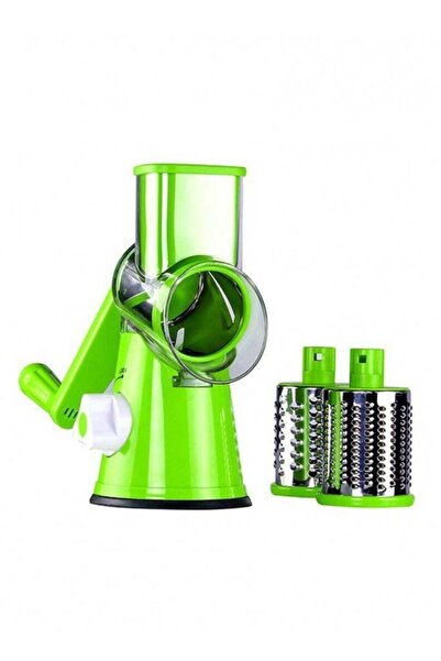 ELTRAZONE Table Top Drum Grater in Green/Silver/White - Perfect for Grating C...