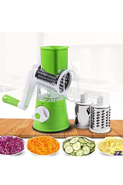 ELTRAZONE Rotary Cheese Grater with Handle – Manual Shredder with 3 Blades, S...