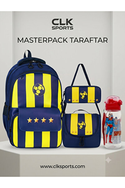CLK SPORTS Masterpack Sari Dark Blue Taraftar Primary School Bag, Lunch Box, ...