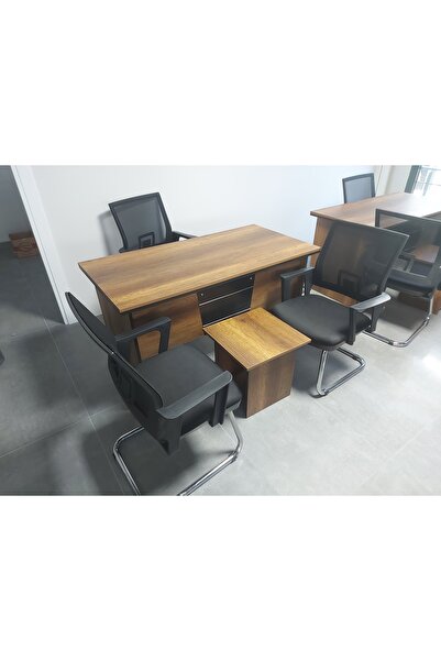 ENG OFİS MOBİLYALARI 140 CM EKO ÇALIŞMA SETİ 5 PARÇA KARŞILAMA MASA TAKIMI PE...