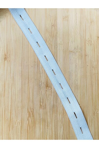 Lorin hobi Perforated Rubber Band Width: 2 cm White 1 Meter