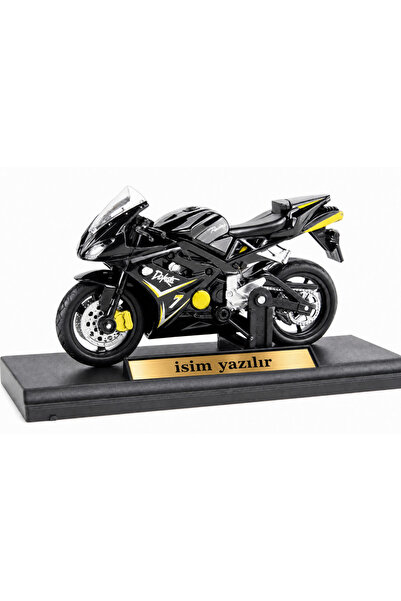 KIZILKAYA 1/18 Kişiye Özel İsim Yazılı Siyah Model Motor – Koleksiyonluk Diec...