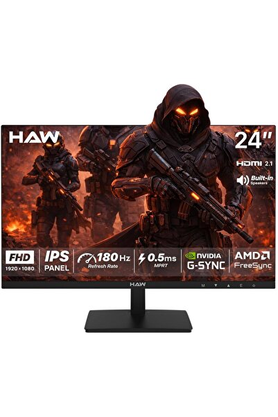 HAW F24IPY 24 Inch Gaming Monitor, FHD (1920x1080) IPS, 180Hz, 0.5ms MPRT, G-...
