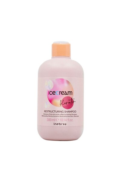OEM Inebrya, Ice Cream Keratin, Șampon de păr, Netezire, 300 ml