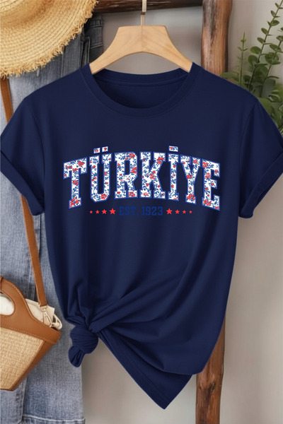 l'eivor Turkey 1923 Special Tile Design Printed Women's Cotton T-Shirt
