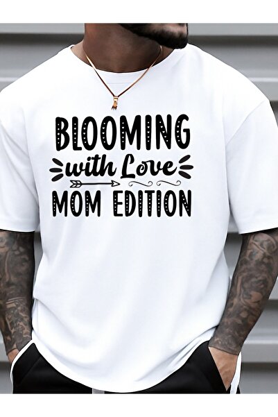 NOURAM تي شيرت رجالي مضحك بطبعة "Blooming Love MOM EDITION" - قطن 100% بوزن 1...