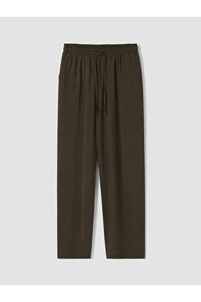 LC Waikiki Lcw Grace Khaki Elastic Waist Women's Trousers