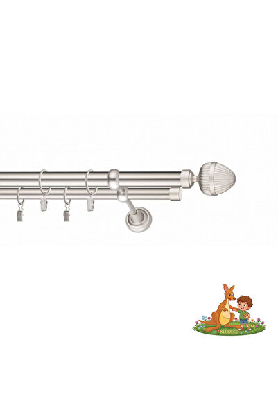 KLEIDECO Galerie dubla perdea Austria, Metal, Diametru 25/19mm, Capete St POL...