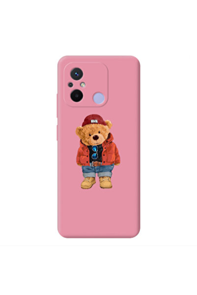 Other Xiaomi Redmi 12C Bear in a hat Pink Colored Silicone TPU Θήκη