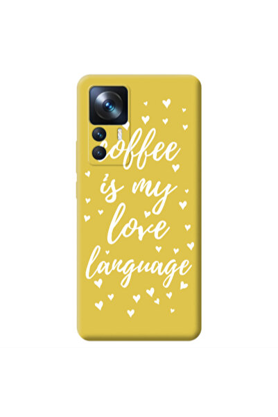 Other Xiaomi Mi 12T Coffe is my love language Yellow Colored Silicone TPU Θήκη