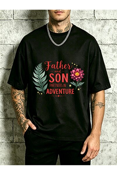 212Wear Father Son Partners In Adventure Mens Crewneck T Shirt Loose Fit 100 ...