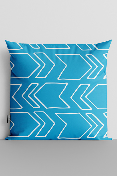 TicaretJet Direction Arrows Double Sided Digital Printed Throw Pillow Cover -...