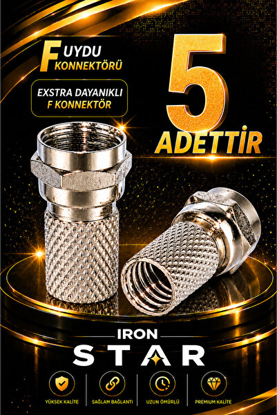 Mesef 5 ADET F uydu konnektörü / RG6 F konnektör / çanak anten bağlantı / RG6...