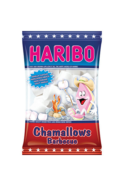 Haribo Chamallows Barbecue 175g, vanilie, set 7 bucati