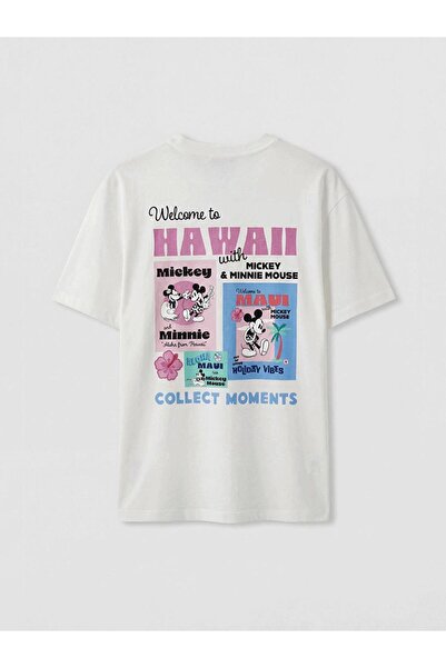 LC Waikiki Tricou de damă cu guler rotund, cu imprimeu Mickey Mouse, croială ...
