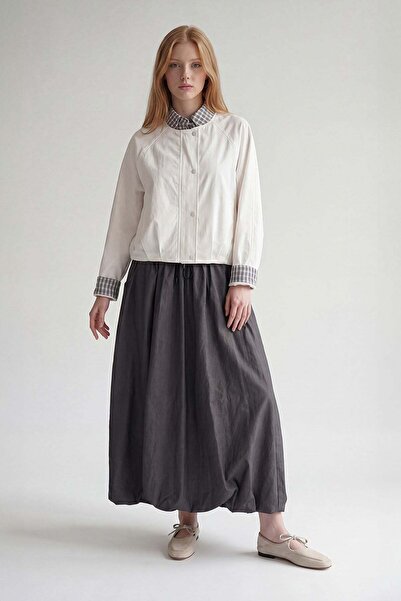 Levidor Gray balloon skirt with pockets