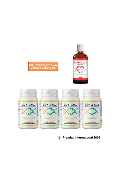 AxioMed ImunCell, beta-glucani și vitamina C, 4 x 60 capsule + Cardio Q10