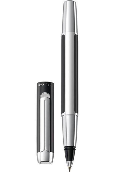 Pelikan R40 Pura Series Ballpoint Pen - Black and Silver | Gift Box | 6356