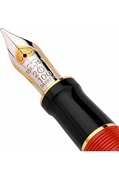 Parker قلم حبر دوفولد إصدار محدود للذكرى المئوية، أحمر - ريشة ذهبية عيار 18 قيراط (2123551)