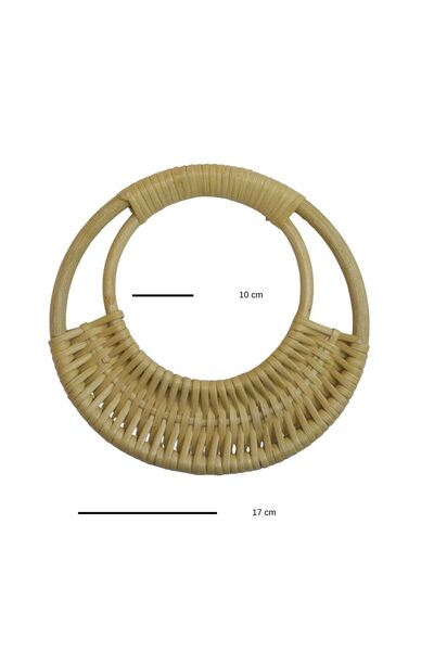 MarifetDükkan AY MODEL 17 CM BAMBU ÇANTA SAPI / 2 ADET