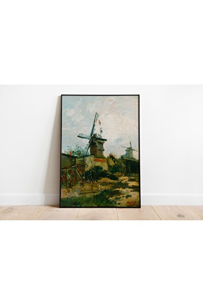 Pegziz Vincent van Gogh Le Moulin de Blute-Fin Tablosu |   Poster de artă cu ...