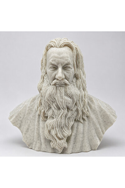 Form 3D Gandalf 3D Baskı Dekoratif Büst 15 cm – Koleksiyon Figürü