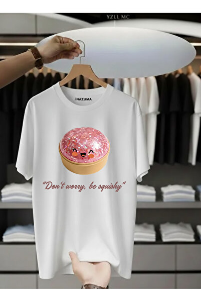 İnazuma Outdoors Unisex Oversize Printed Cotton Crew Neck Short Sleeve White ...
