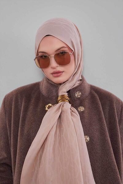 Levidor Sand Spiral Pattern Naia Jacquard Shawl