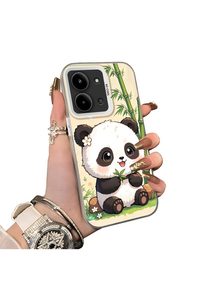 Hontinga Redmi 15C 4g Compatible Silicone Edge Hard Back Case Couple Phone Ca...