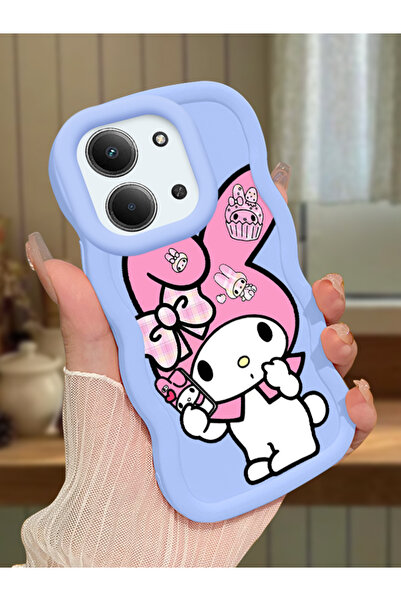 Hontinga Redmi 15C 5G Uyumlu Kılıf kamera koruyucu Mavi Silikon Couple Telefo...