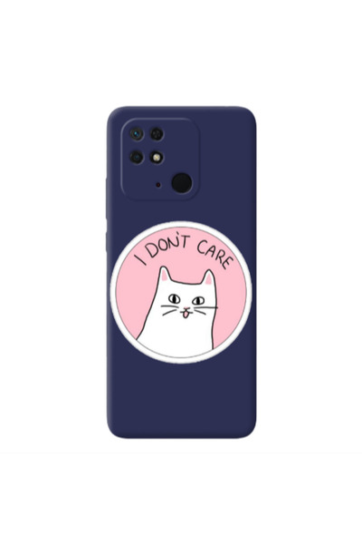Other Xiaomi Redmi 10C I dont Care Dark blue Colored Silicone TPU Θήκη