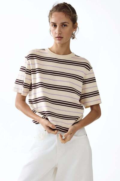 H&M تي شيرت محبوك