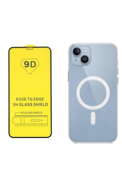 TU&YA Set husă de plastic MagSafe compatibil cu iPhone 14, folie de protecție...